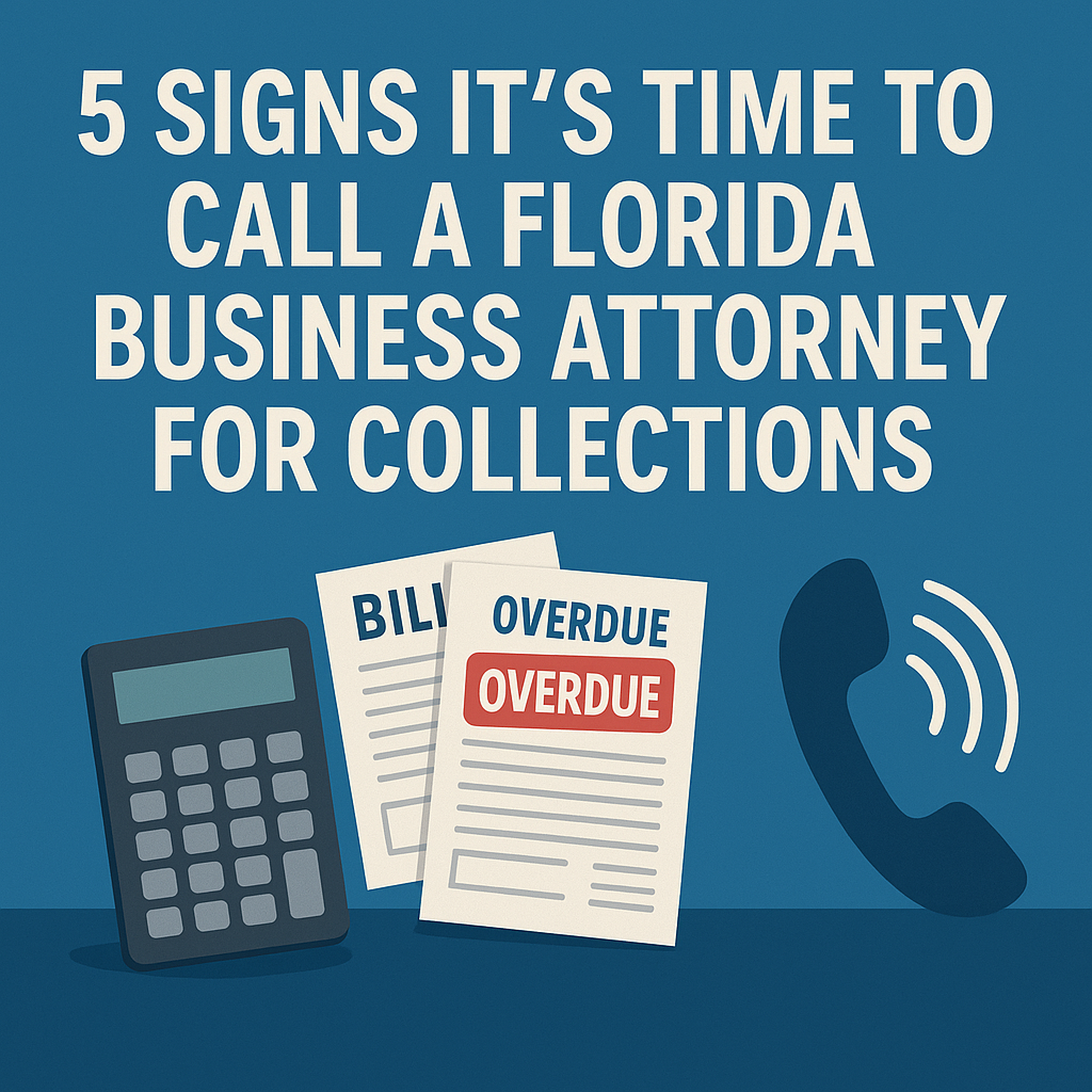 5 Signs It’s Time to Call a Florida Business Attorney for Collections