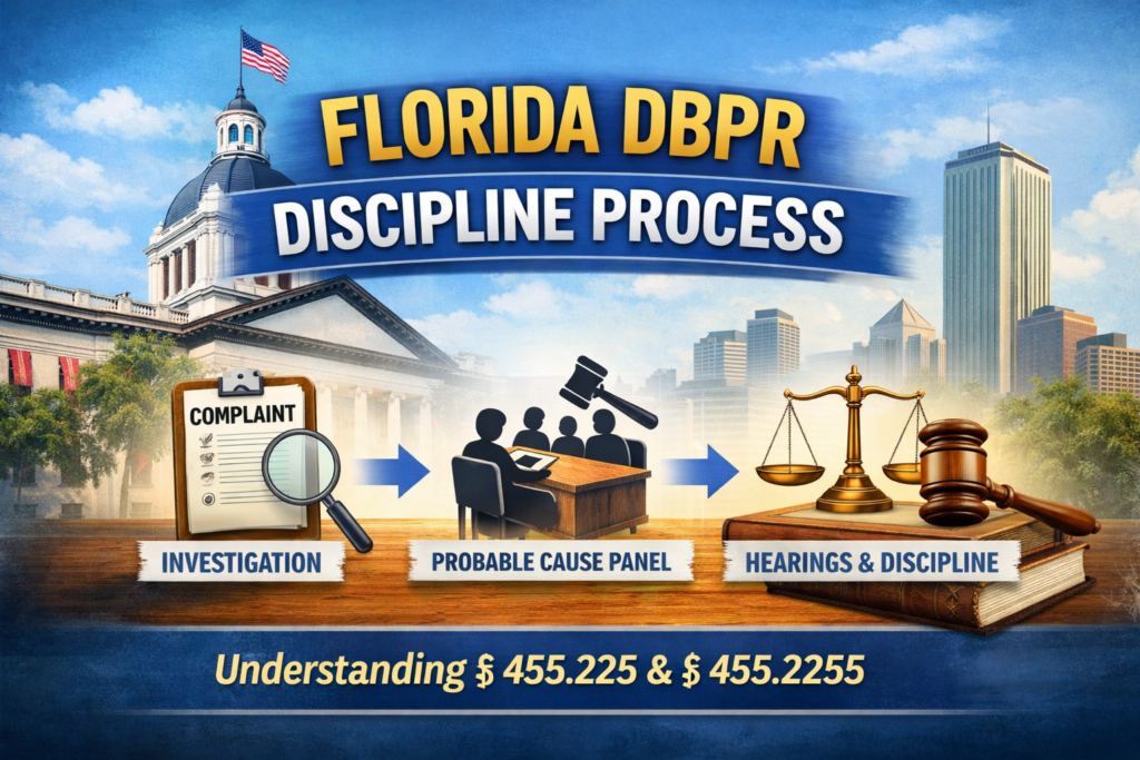 DBPR disciplinary proceedings