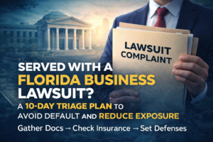 Business Lawsuit 10 day plan